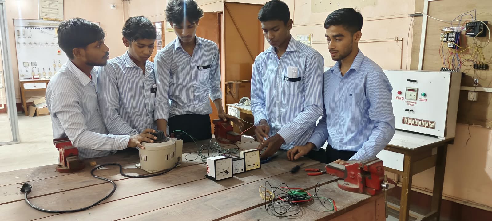 Electrician practical training at Bharat Industrial Training Centre