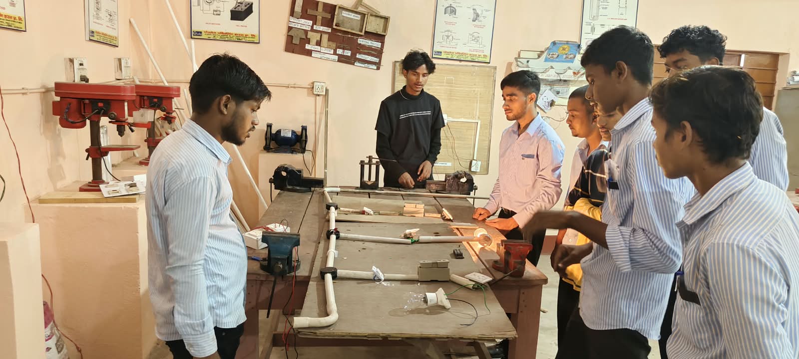Fitter workshop practical training at Bharat ITC